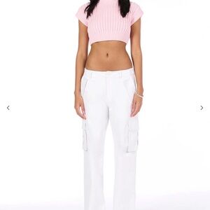 Naked Wardrobe White Cargo Pants